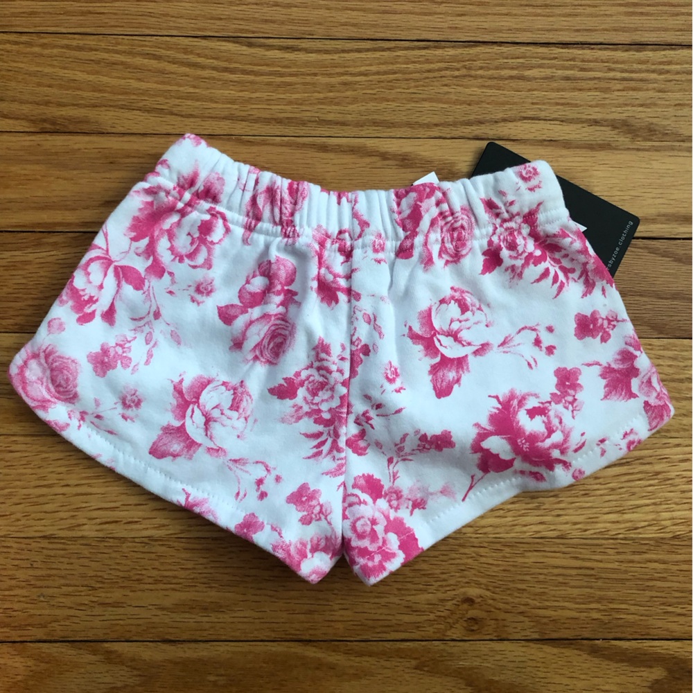 Flowers By Zoe (fbz) White & Pink Floral Shorts - Picture 10 of 10